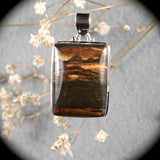 Tiger Iron sterling silver pendant