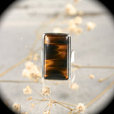 Tiger Eye sterling silver ring