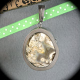 Tampa Bay Coral sterling silver pendant - Rusmineral cabochons&jewelry - 5