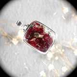 Eudialyte sterling silver pendant