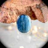 Swedish Blue gemstone sterling silver ring