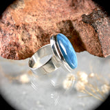 Swedish Blue gemstone sterling silver ring