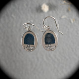 Blue Apatite sterling silver earrings