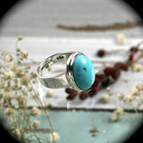 Natural Turquoise sterling silver ring