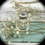 Ammolite sterling silver ring
