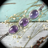 Amethyst sterling silver bracelet