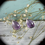 Amethyst sterling silver earrings