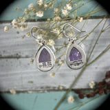 Amethyst sterling silver earrings