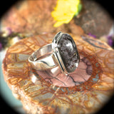 Chlorite in Quartz sterling silver ring
