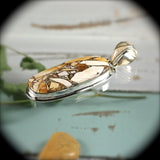Brecciated Mookaite Jasper pendant w/inlaid bail - Rusmineral cabochons&jewelry - 2