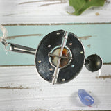 Excusive Fire Agate silver pendant - Rusmineral cabochons&jewelry