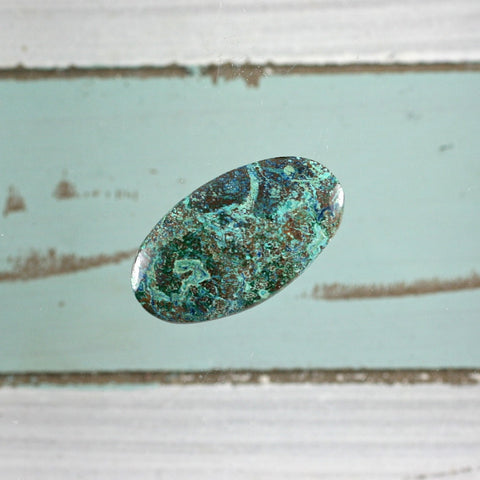 Shattuckite oval cabochon - Rusmineral cabochons&jewelry - 1