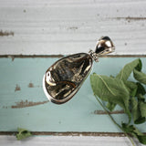 Simbircite Pyrite Drusy pendant with inlaid bail - Rusmineral cabochons&jewelry - 2