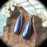 Blue Kyanite sterling silver earrings