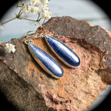 Blue Kyanite sterling silver earrings