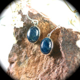 Blue Apatite sterling silver earrings