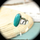 Amazonite sterling silver ring - Rusmineral cabochons&jewelry
