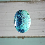 Shattuckite oval cabochon