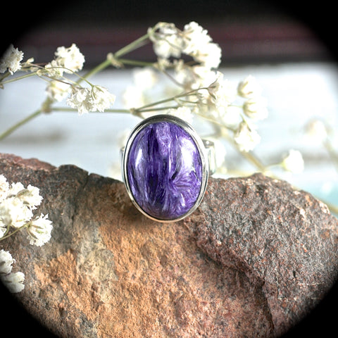 Charoite Sterling Silver ring