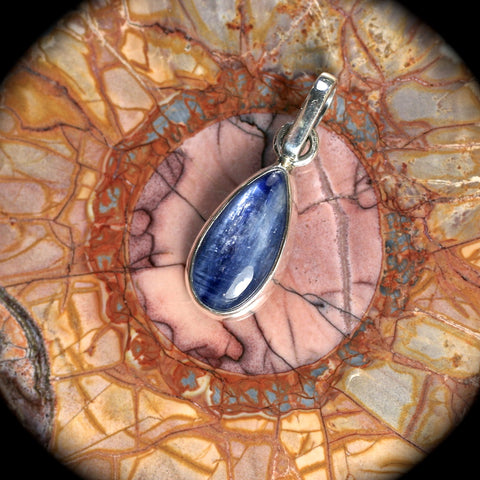Blue Kyanite sterling silver pendant