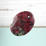 Eudialyte both sides polished drilled pebble-cabochon - Rusmineral cabochons&jewelry - 2