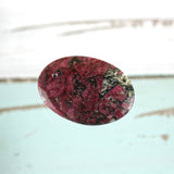 Eudialyte both sides polished drilled pebble-cabochon - Rusmineral cabochons&jewelry - 5