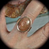 Sun Stone sterling silver ring