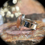 Sun Stone sterling silver ring