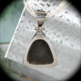 Astrophyllite sterling silver pendant w/inlaid bail - Rusmineral cabochons&jewelry
