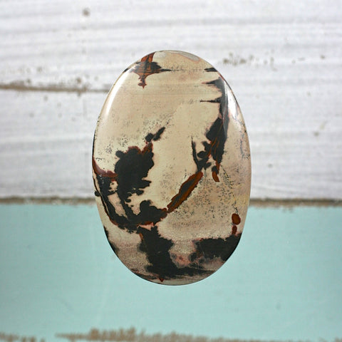 Indian paint Picture Jasper cabochon - Rusmineral cabochons&jewelry