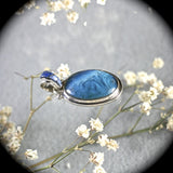 Swedish Blue pendant with inlaid bail
