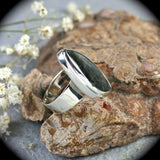 Spectrolite sterling silver ring