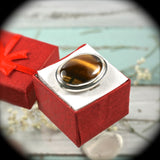 Tiger Eye Sterling Silver ring - Rusmineral cabochons&jewelry - 3