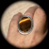 Tiger Eye Sterling Silver ring - Rusmineral cabochons&jewelry - 6