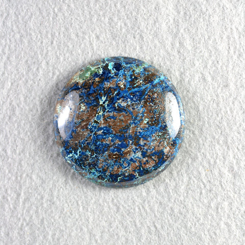 Shattuckite round cabochon