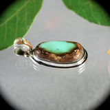Royston Turquoise Pendant with inlaid bail