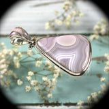 Agate sterling silver pendant - Rusmineral cabochons&jewelry