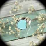 Natural Turquoise sterling silver ring - Rusmineral cabochons&jewelry - 2