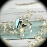 Natural Turquoise sterling silver ring - Rusmineral cabochons&jewelry - 3