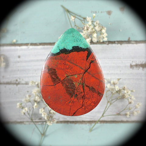 Sonora Sunrise Chrysocolla cabochon - Rusmineral cabochons&jewelry - 1