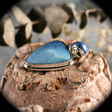 Swedish Blue pendant w/inlaid bail