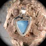 Swedish Blue pendant w/inlaid bail
