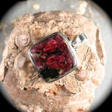 Eudialyte sterling silver pendant