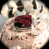 Eudialyte sterling silver pendant