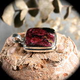 Eudialyte sterling silver pendant