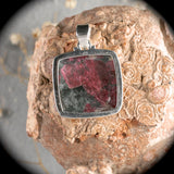 Eudialyte sterling silver pendant