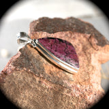 Eudialyte sterling silver pendant