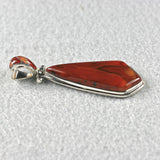 Condor Agate sterling silver pendant with inlaid bail