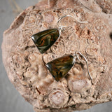 Pietersite sterling silver earrings