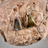Pietersite sterling silver earrings